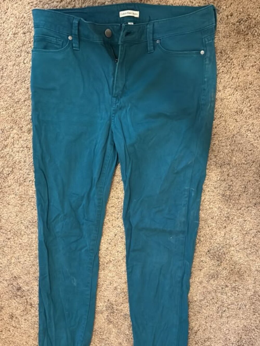 Calvin Klein Dark Teal/Turquoise Jeans- Size 29